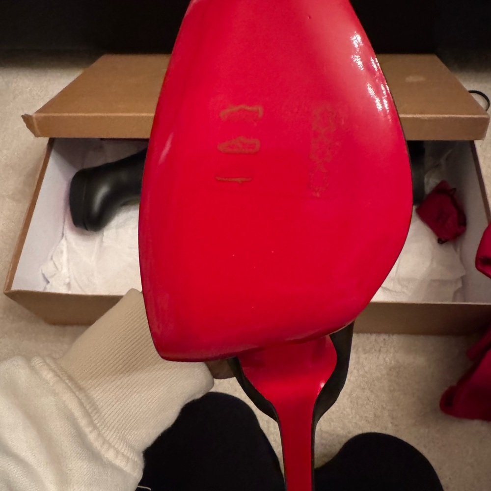 Christian Louboutin Black Heeled Boots - Picture 4 of 5